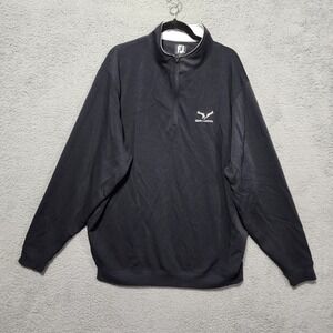 Footjoy Performance Golf‎ 1/4 Zip Mens XXL Black Hawks Landing Golf Club Florida